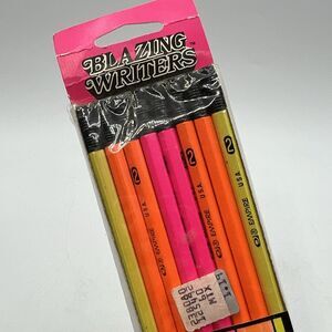 8 Vtg Empire Berol Blazing Writers No 2 Lead Pencils Neon Colors 80s 90s NOS